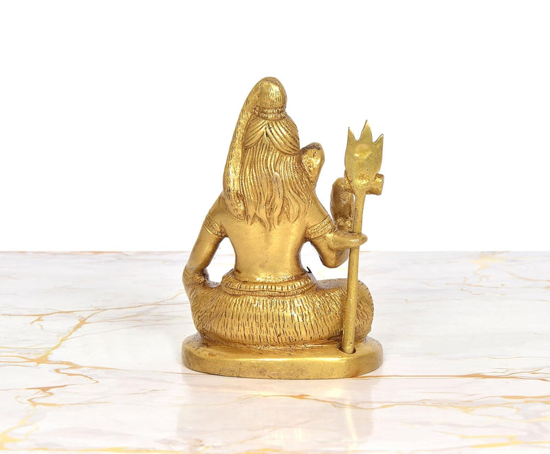 Brass Lord Shiva in Blessing Posture Sculpture (Height 4 Inch)
