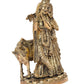 Brass Radha Krishna with Cow Idol Statue for Home Decor and Pooja Mandir Office Decor (Height 9.5 Inch)