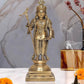 Brass Standing Lord Palani Raja Alangaram Murugan Kartikeya Murti for Home Decor Pooja Mandir Decorative Showpiece Brass Murti golden (Height 12 Inch)