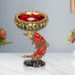 Brass Urli Bowl On The Fish Ethnic Design Urli Pot for Home Decor Floating Flowers Candle Lamps Temple Room Traditional and Diwali Decoration Gift (Height: 11 Inch)