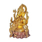 Brass Lord Ganesh Murti Ganpati Idol Vinayak Religious Statue Height 9.8 Inch