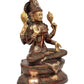 Brass Lakshmi Idol Laxmi Goddess Lakshmi Sitting Statue for Puja Temple at Home Decor Office (Height: 17 Inch)