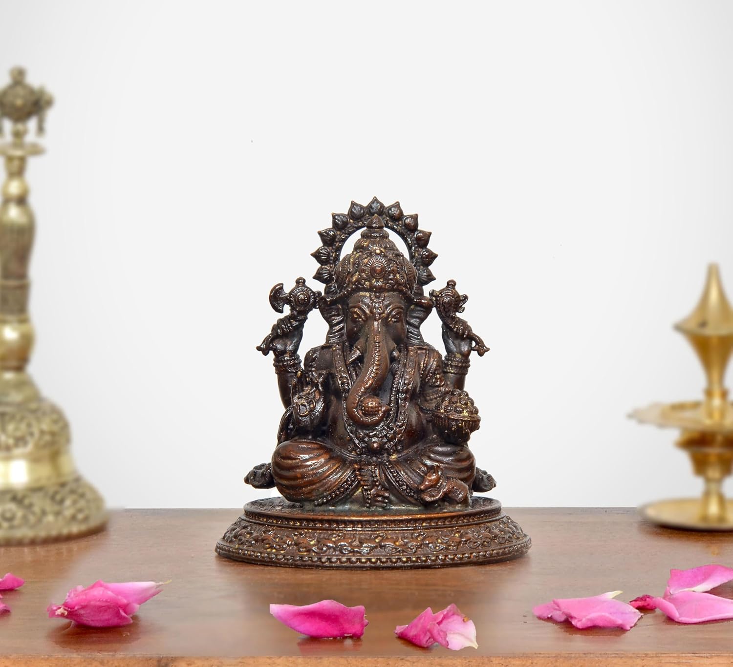 Bronze Lord Ganesha Murti (Height: 2.5 Inch)