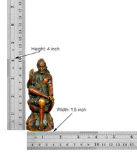 Brass Shirdi Sai Baba statue size chart: height 4 inch, width 1.5 inch