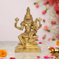 Brass Lakshmi Narasimha Statue for Home Decor Temple Office Mandir, (Height: 9 Inch)