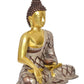 Brass Dhyan Mudra Buddha Statue - Handcrafted Spiritual Decor for Home and Office Decor - Meditating Buddha Idol (Height 17 Inch)