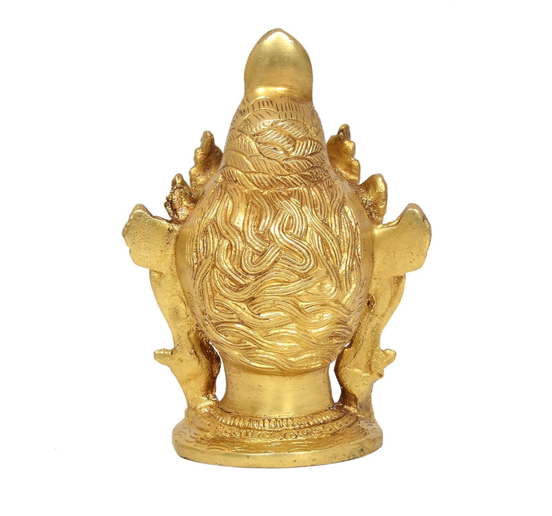 Brass Sitting Tara Devi Head Tibetan Buddhist Deity (Height 5.5 Inch)