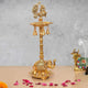Metal Golden Peacock Oil Lamp Diya Stand (Height: 20 Inch)