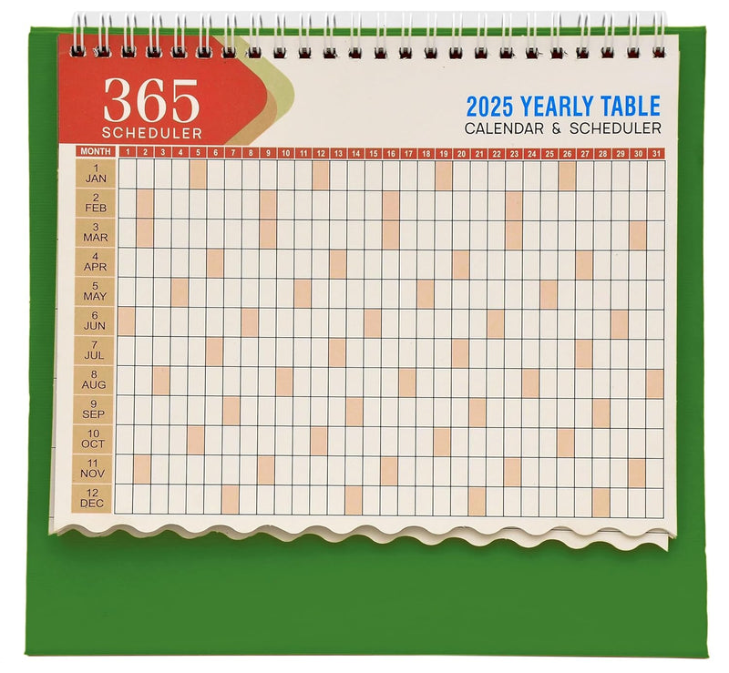 Table Calendar 2025 Radha Madhav Table Top Desk Standing Calendar For Home and Office Table Calendar |12 Months| (Size 8.5 x 9 Inch)