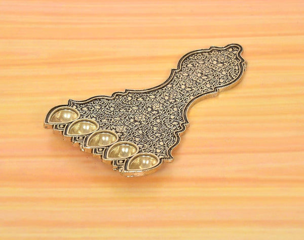 Superfine Brass Panchmukhi Aarti | Pancharati | (Length 5 Inch) Study Setting