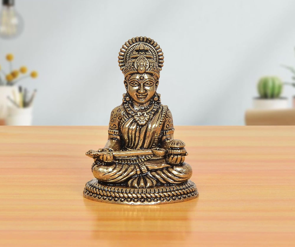 Superfine Brass Maa Annapurna Devi Murti (Height 2 Inch)