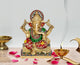 Brass Lord Ganesha Idol Statue Decorative Sculpture for Home Office Temple Showpiece Height 7 Inch