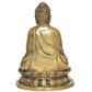 Brass Dhyan Mudra Buddha Statue - Handcrafted Spiritual Decor for Home Decor and Office Decor - Meditating Buddha Idol (Height 8 Inch)