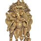 Brass Lord Ganesha Idol Sitting Ganesh Statue Decorative Sculpture for Home Decor Office Mandir Pooja Temple (Height 16 Inch) (Golden)