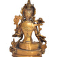 Brass Tara Devi Statue - Green Tara for Worship, Meditation Spaces, for Home Decor and Office, or as a Thoughtful Spiritual Gift. Height 8 Inch