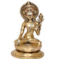 Brass Indra Dev Statue Home Decor Pooja Mandir Inder Dev Sculpture of Lord Indra (Height 12 Inch)