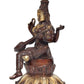 Brass Saraswati Seated on Lotus - Handcrafted Hindu Goddess Saraswati Idol for Home Decor and Pooja (Height 10 Inch)