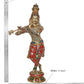 Brass Krishna Playing Flute Idol Statue Sculpture for Home Mandir Pooja Decor Temple Gift (Height 22.5 inch)