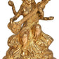 Brass Saraswati Maa Brass Statue Idol Statue of Ma Saraswati Height 7.5 Inch