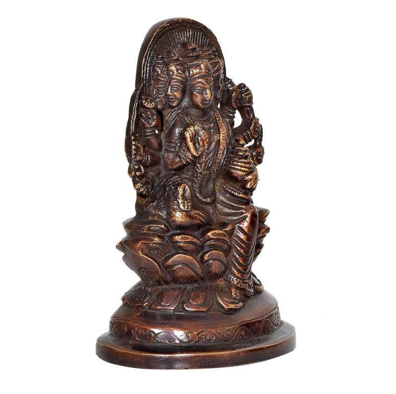 Brass Gayatri MATA Statue Goddess of Untiring Pursuit of Knowledge and Wisdom for Home Decor Living Room Home Decor and Office (Height: 6 Inch)