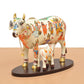 Resin Kamdhenu Cow with Calf God Figure Statue (Height: 8 Inch) (White)