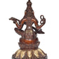 Brass Saraswati Seated on Lotus - Handcrafted Hindu Goddess Saraswati Idol for Home Decor and Pooja (Height 10 Inch)