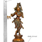 Brass Standing Lord Krishna Statue Playing Flute Sculpture for Home Office Temple Gift Showpiece, (Height 14.5 Inch)