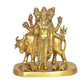 Brass Statue Hindu Trimurti Brahma Vishnu Mahesh Figurine Idol Dattatreya with Auspicious Cow : Lord Shiva Tridev for Home Temple Office Table Shop Height- 8 Inch