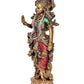 Large Slim Radha Given Blessing Position Showpiece for Home Decoration Multicolour in Resin Height 14 inch