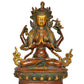 Brass Tara Devi Statue - for Worship, Meditation Spaces, Home Decor Office, or as a Thoughtful Spiritual Gift. (Height 9 Inch)