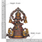 Brass Goddess Saraswati Sitting On Swan Devi of Study Maa Saraswati for Home Decor Office Mandir Pooja (Height: 8 Inch)