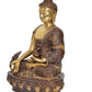 Brass Buddha Dhyan Mudra Statue Handcrafted Spiritual Decor for Home and Office Decor Meditating Buddha Idol (Height 12.5 Inch)