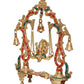 Brass Ganesha Playing On Swing Ganesha Jhula Decorative Showpiece Multicolour (Height 14 Inch)