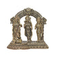 Bronze Ram Darbar with Sita Lakshman Hanuman on Carved Frame with Kirtimukha Bronze Finish Statue, for Home Decor Pooja Mandir (Height 4 inch)