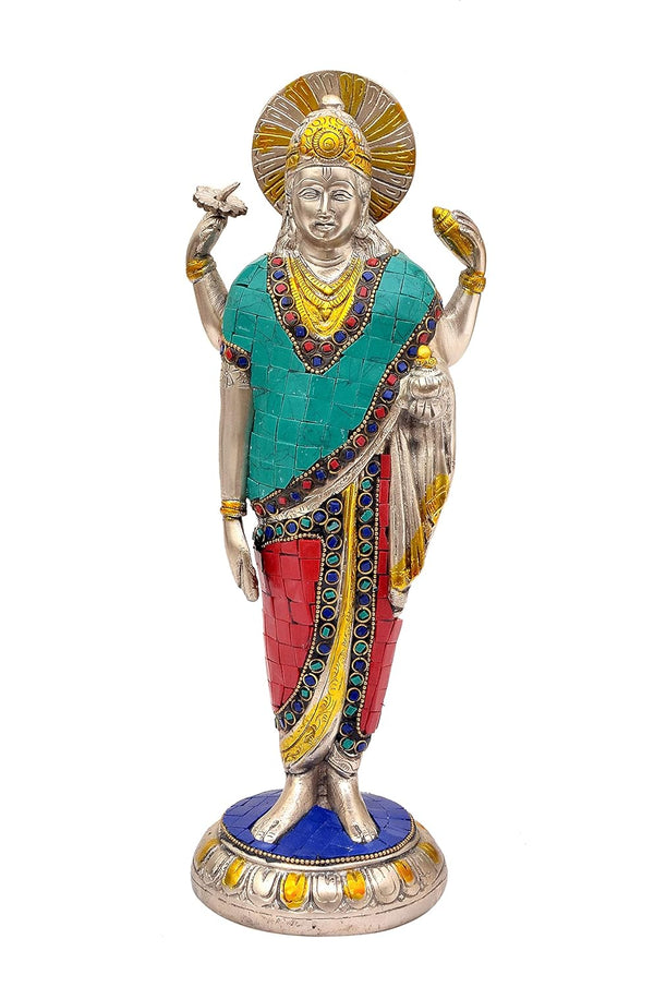 Dhanvantari The Physician of Gods Brass Statue Home Decor Height 12.5 Inch Entryway Setting