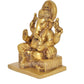 Brass Lord Ganesha Idol Statue Decorative Sculpture for Home Office Mandir Pooja Showpiece (Height 7 Inch)