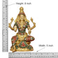 Brass Lakshmi Idol Laxmi Goddess Lakshmi Sitting Statue for The Puja Temple at Home Decor Office (Height: 8 Inch)