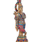 Brass Lord Krishna Idol Krishna Religious Statue with Inlay Work Height 15 Inch