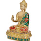 Brass Buddha Statue - Handcrafted Spiritual Decor for Home and Office - Buddha Idol (Height 9.5 Inch)