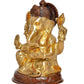 Brass Lord Ganesha Idol Ganesh Statue Decorative Sculpture for Home Decor Office Mandir Pooja Showpiece (Height 8 Inch)