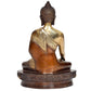 Brass Dhyan Mudra Buddha Statue - Handcrafted Spiritual Decor for Home and Office Decor - Meditating Buddha Idol (Height 9 Inch)