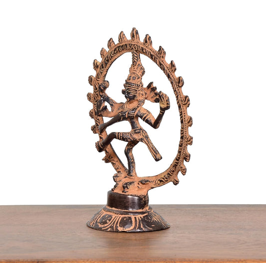 Brass Natraj Lord Shiva Dancing Natraj sculpture (Height: 5 inch)