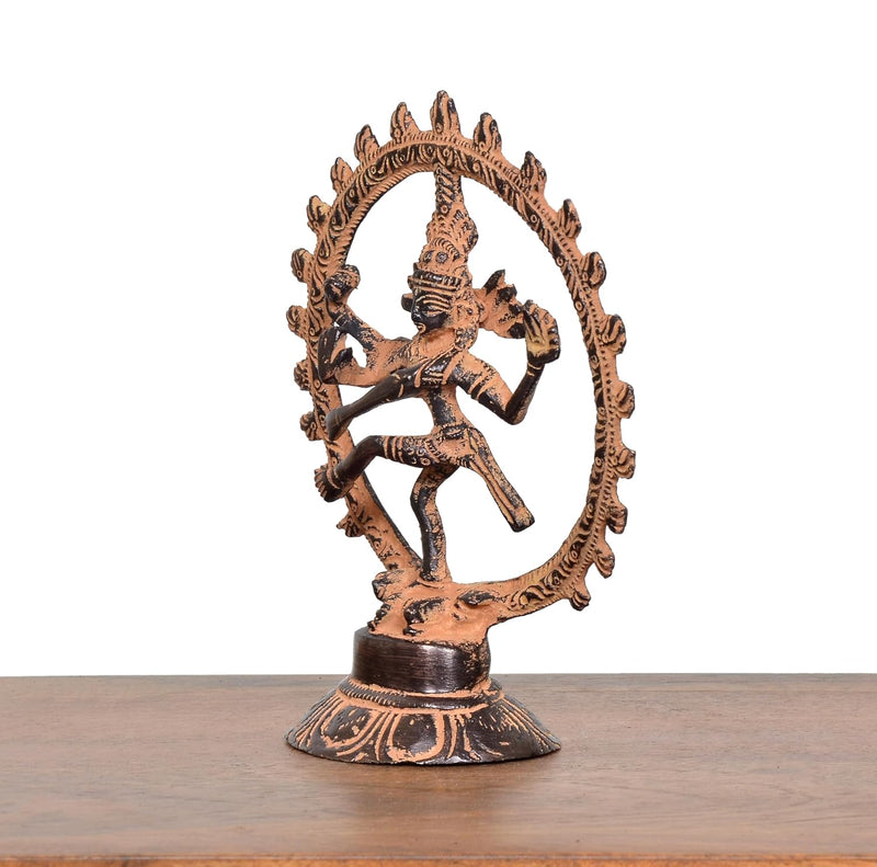 Brass Natraj Lord Shiva Dancing Natraj sculpture (Height: 5 inch)