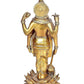 Brass Lord Vishnu Standing Statue, Height 12 inches I Home Decor