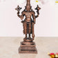 Copper Lord Vishnu Idol Vishnu Standing Statue for Home Decor mandir PoojaTemple Showpiece, (Height 5 Inch)