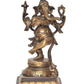 Brass Lord Dancing Ganesha Murti - Religious Statue for Home Office Mandir Temple Decor (Height 12.5 Inch)