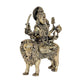 Fine Brass Durga Maa with Lion Idol Hindu Goddess Sherawali MATA Murti MATA Rani Statue Figurine Home Temple (Height: 5 Inch)