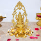 Brass Ganesha Diya Lamp Idol Murti Statue for Temple Home Decor | Diwali | Height : 11 Inches (20 Diya Holder)