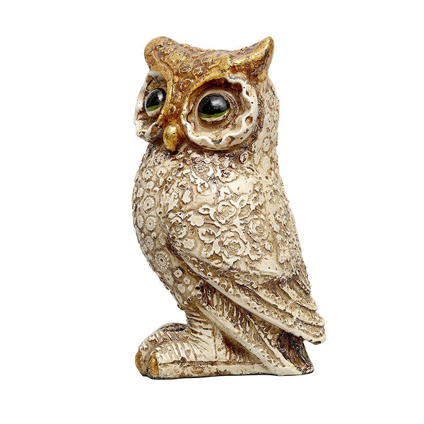 Resin Owl Art Figure (Height 5 Inch) Study Setting