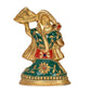 Brass Hanuman JI with Mountain Statue Idol Sculpture Statue Home Decor (Height: 6 Inch)